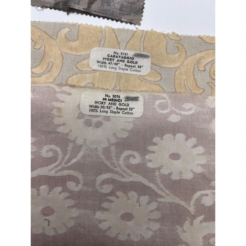 Vtg Six Rare FORTUNY Sample Pieces - Stunning Hard to Find Patterns & Colors